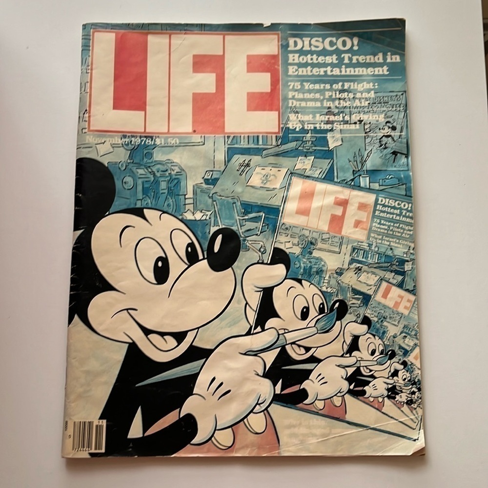 Mickey Mouse Life Magazine Nov 1878 Mickey‎ Mouse & Disco Hottest Trend Vintage